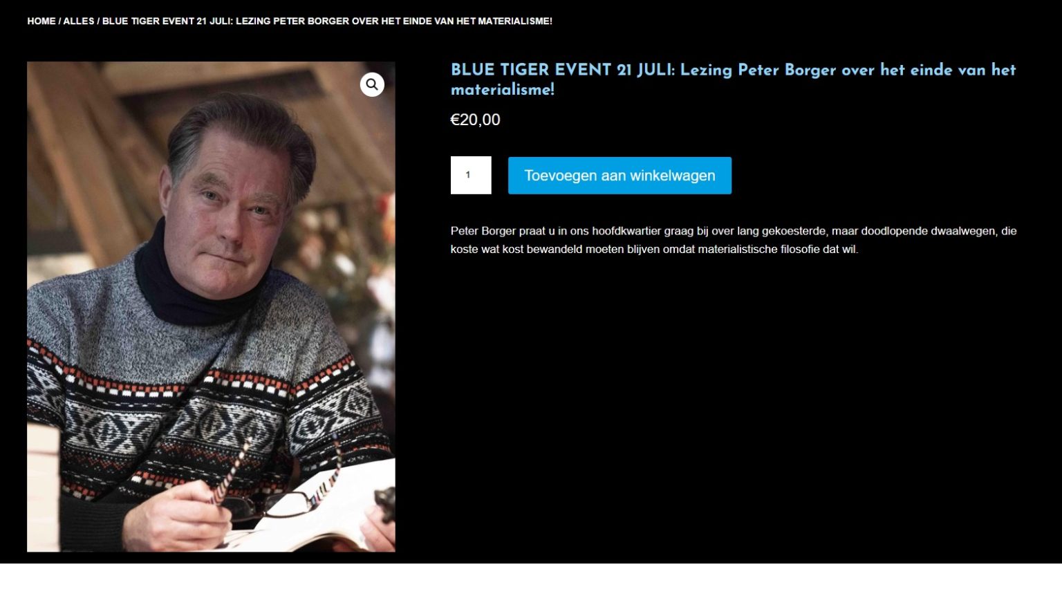 Moleculair bioloog dr. Peter Borger op 21 juli 2023 D.V. in Aduard